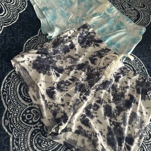 Tie-Dye Lounge Shorts size M super soft and comfy - Blue & White never been worn
